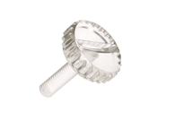 Transparent slotted knurled screw [176]