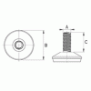 Chrome capped adjustable feet [025] (025310069903)