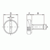 Transparent slotted knurled screw [176] (176401000022)