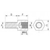 Spacer Sub-D metal [309-m] (309101140050)