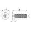 Flat head machine screw metal DIN 965 [341-m] (341042540952)